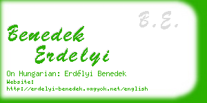 benedek erdelyi business card